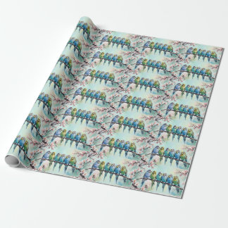 Budgies  wrapping paper