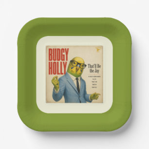 Budgy Holly Album: a Parody Paper Plate