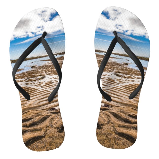 Budir Beach, Iceland Flip Flops (Footbed)