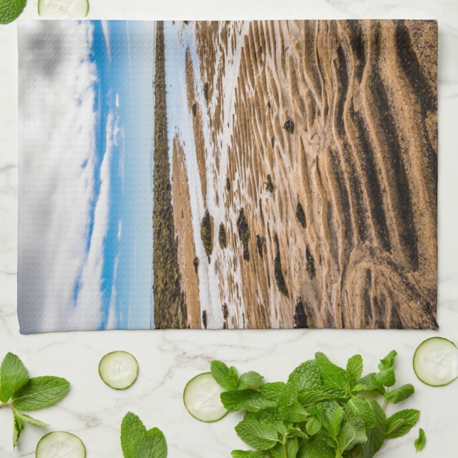 Budir Beach, Iceland Tea Towel (Folded)