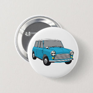 Bue British Oldtimer Mini Cooper 6 Cm Round Badge