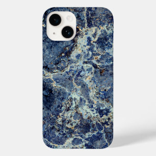 Bue Gray Black Marble & Beige Veins Case-Mate iPhone 14 Case