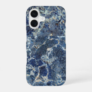 Bue Grey Black Marble & Beige Veins iPhone 16 Case