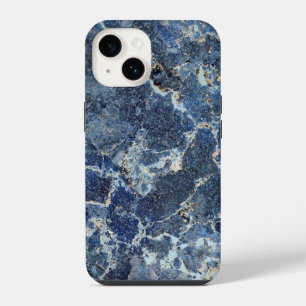 Bue Grey Black Marble & Beige Veins iPhone 14 Case