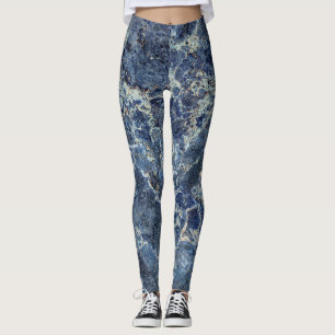 Bue Grey Black Marble & Beige Veins Leggings
