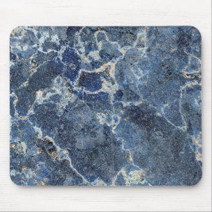 Bue Grey Black Marble & Beige Veins Mouse Mat