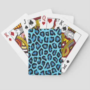 Bue Trendy Leopard Pattern Playing Cards
