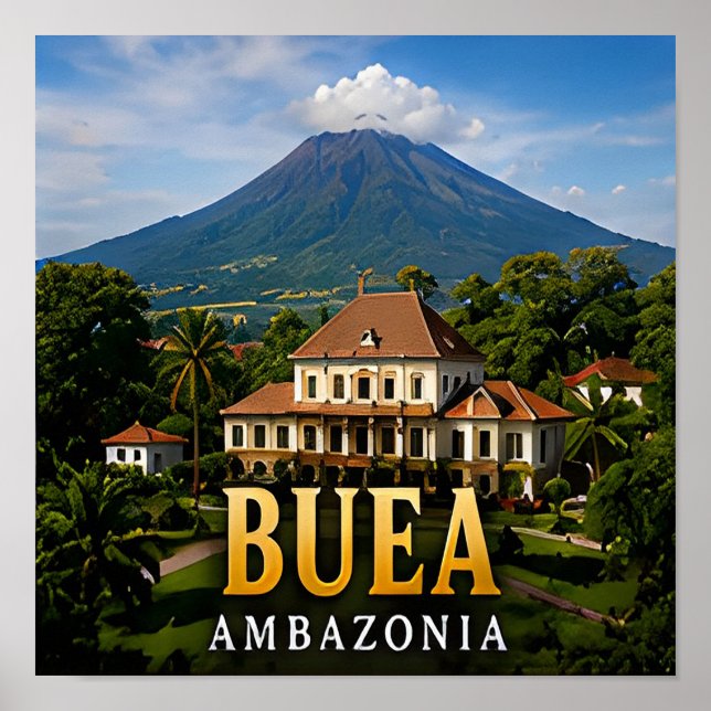 Buea Mount Cameroon and Tropical Highlands Poster (Front)