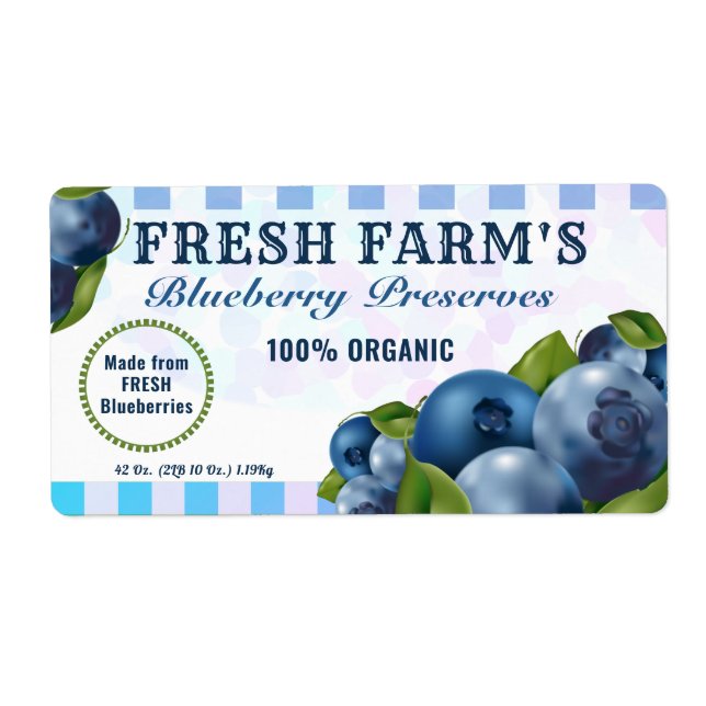 Bueberry Fruit Canning Jar (Front)