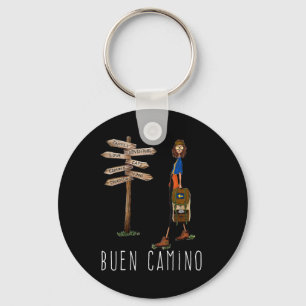 Buen Camino De Santiago Pilgrim Hiking Way Of St.  Key Ring