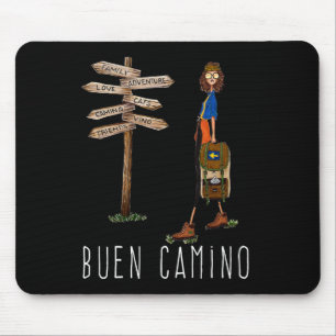 Buen Camino De Santiago Pilgrim Hiking Way Of St.  Mouse Mat
