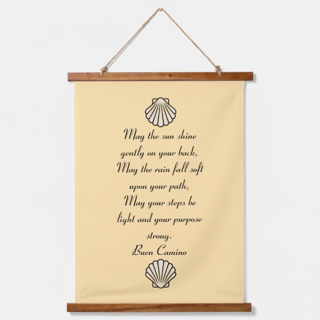 Buen Camino Pilgrim Blessing Tapestry  (Front)