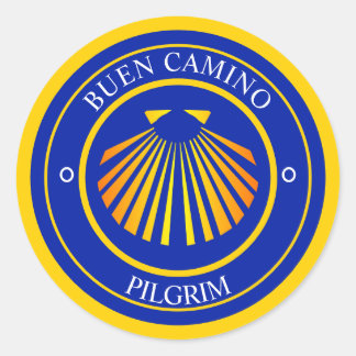 Buen Camino pilgrims  Classic Round Sticker