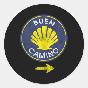 Buen Camino Shell El Camino De Santiago De Compost Classic Round Sticker