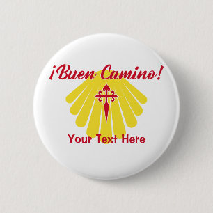Buen Camino, the Camino de Santiago 6 Cm Round Badge
