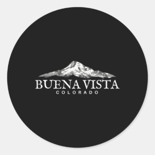 Buena Vista Co Colorado Mountain Town Classic Round Sticker