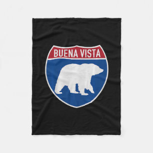 Buena Vista Colorado Bear Co Highway Interstate So Fleece Blanket