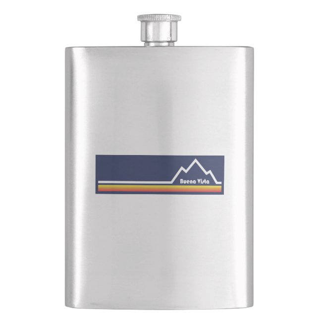 Buena Vista, Colorado Hip Flask (Front)