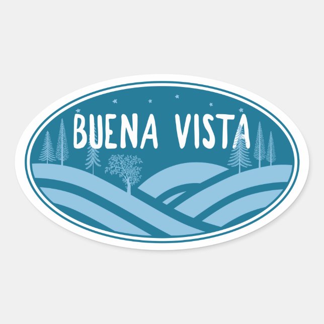 Buena Vista Colorado Outdoors Oval Sticker (Front)