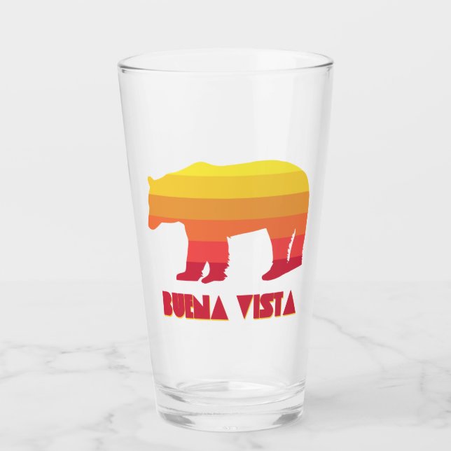 Buena Vista Colorado Rainbow Bear Glass (Front)