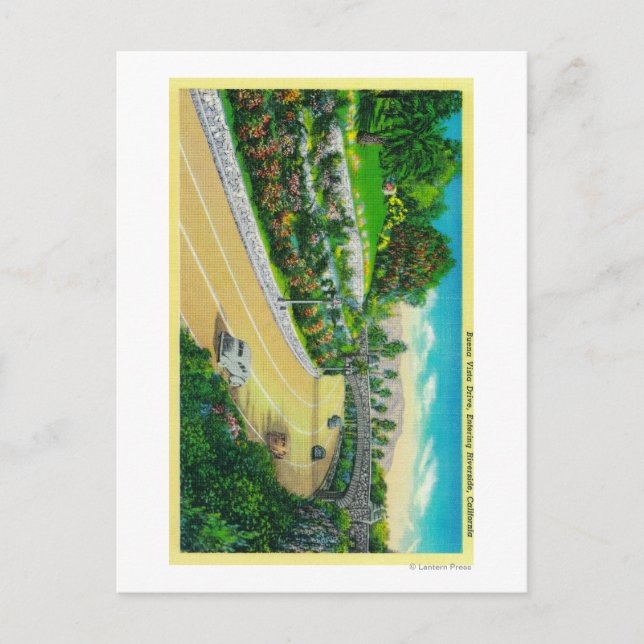 Buena Vista Drive, Entering Riverside Postcard (Front)