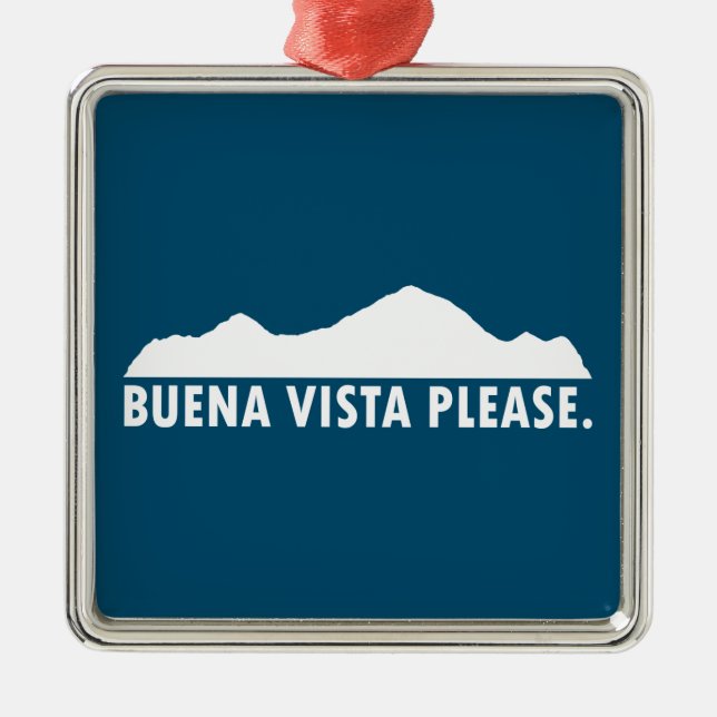 Buena Vista Please Metal Tree Decoration (Front)