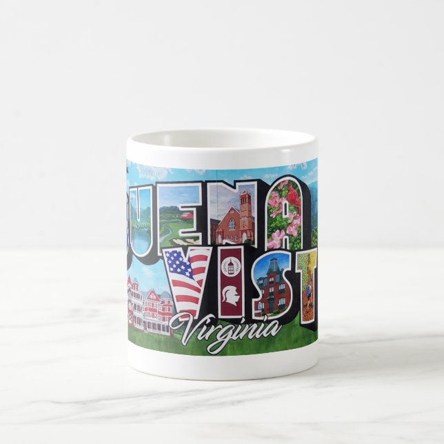 Buena Vista, VA - A Sip of Home Mural  Coffee Mug (Center)