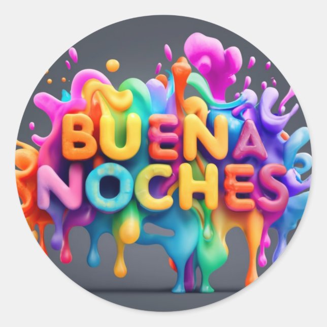 Buenas noches for christmas classic round sticker (Front)