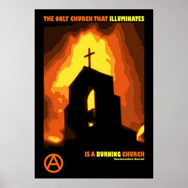 buenaventura durruti antitheocracy quote poster (Front)