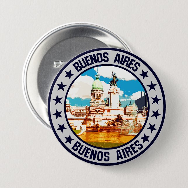 Buenos Aires                                       7.5 Cm Round Badge (Front & Back)