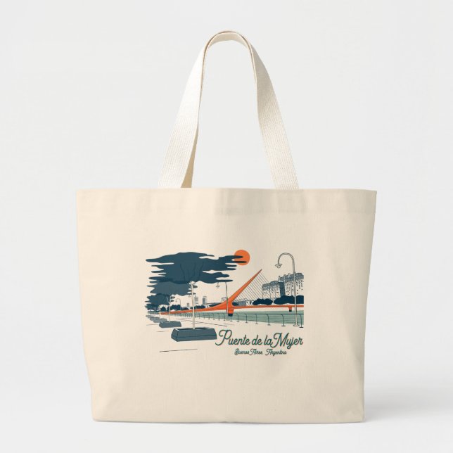 Buenos Aires, Argentina Architecture travel city Large Tote Bag (Front)
