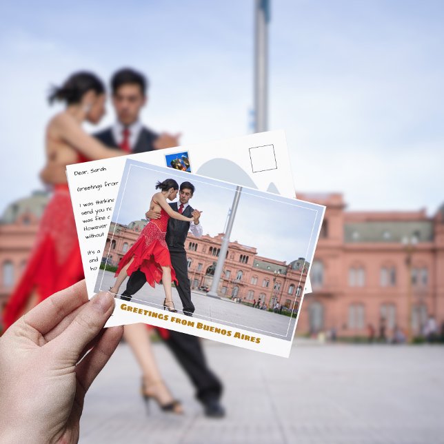 Buenos Aires Argentina Casa Rosada w Tango Dancers Postcard (Creator Uploaded)