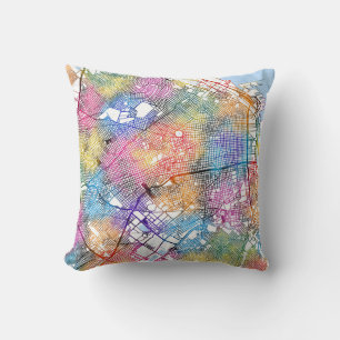 Buenos Aires Argentina City Map Cushion