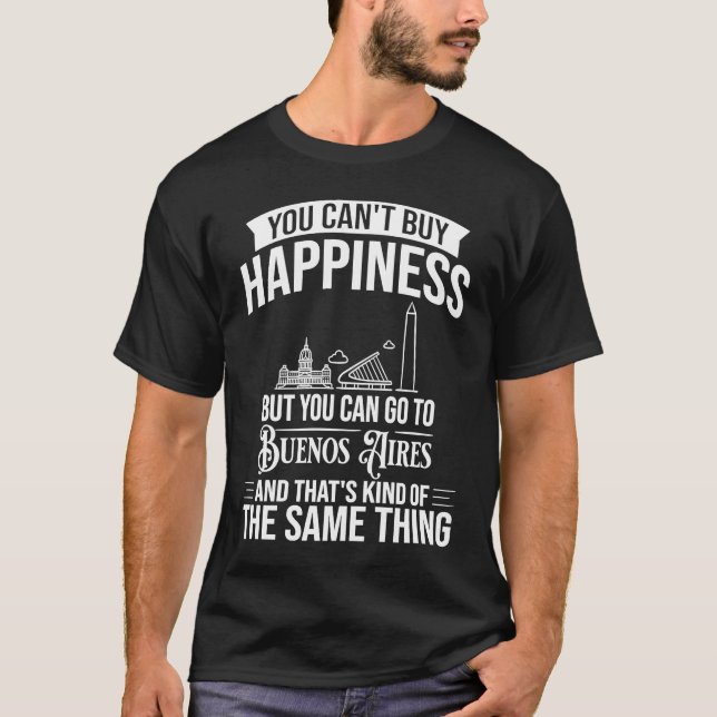 Buenos Aires Argentina City Skyline Map Travel T-Shirt (Front)