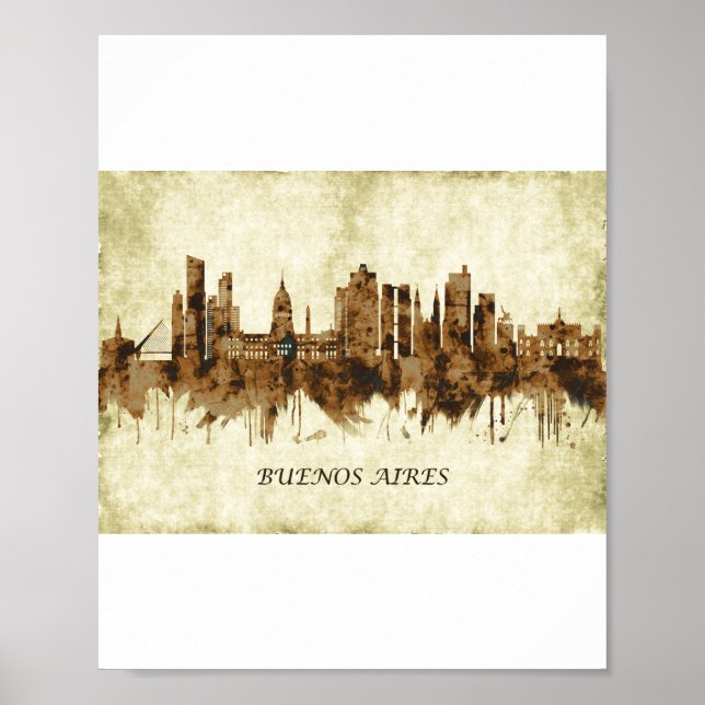 Buenos Aires Argentina Cityscape Poster (Front)
