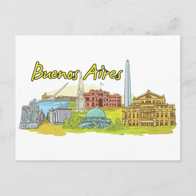 Buenos Aires, Argentina Famous City Postcard (Front)