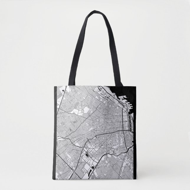 Buenos Aires Argentina Map Tote Bag (Front)