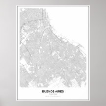 Buenos Aires, Argentina Minimalist Map Poster