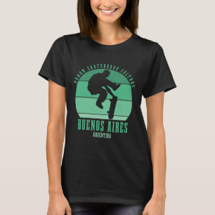 Buenos Aires Argentina Skateboarder Urn Skateboard T-Shirt