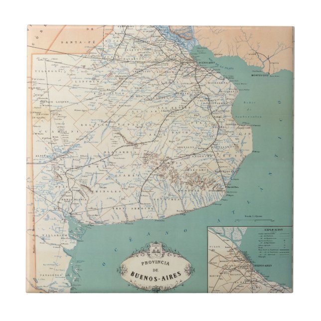 Buenos Aires, Argentina Tile (Front)