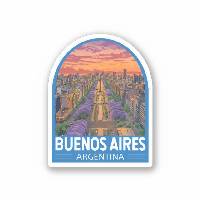 Buenos Aires Argentina Travel Art Vintage (Front)
