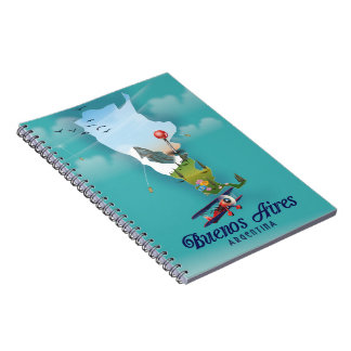 Buenos Aires, Argentina travel poster Notebook