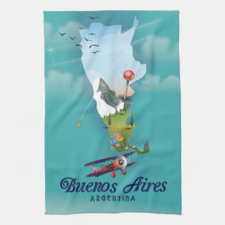 Buenos Aires, Argentina travel poster Tea Towel