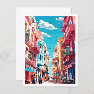 Buenos Aires Argentina vintage travel illustration Postcard