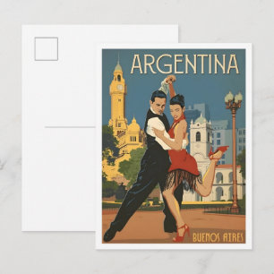 Buenos Aires Argentina Vintage Travel Postcard
