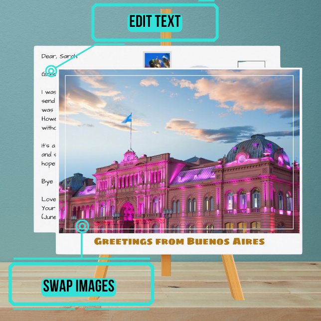 Buenos Aires Argentina with the Casa Rosada Postcard (Please enjoy our design and see the others in the collection.)