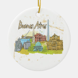 Buenos Aires Ceramic Tree Decoration