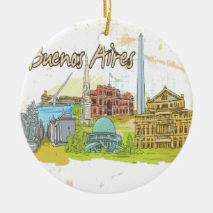 Buenos Aires Ceramic Tree Decoration