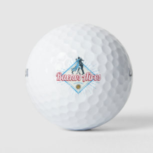 Buenos Aires City Argentina Retro Tango Vintage Golf Balls