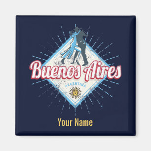 Buenos Aires City Argentina Retro Tango Vintage Magnet